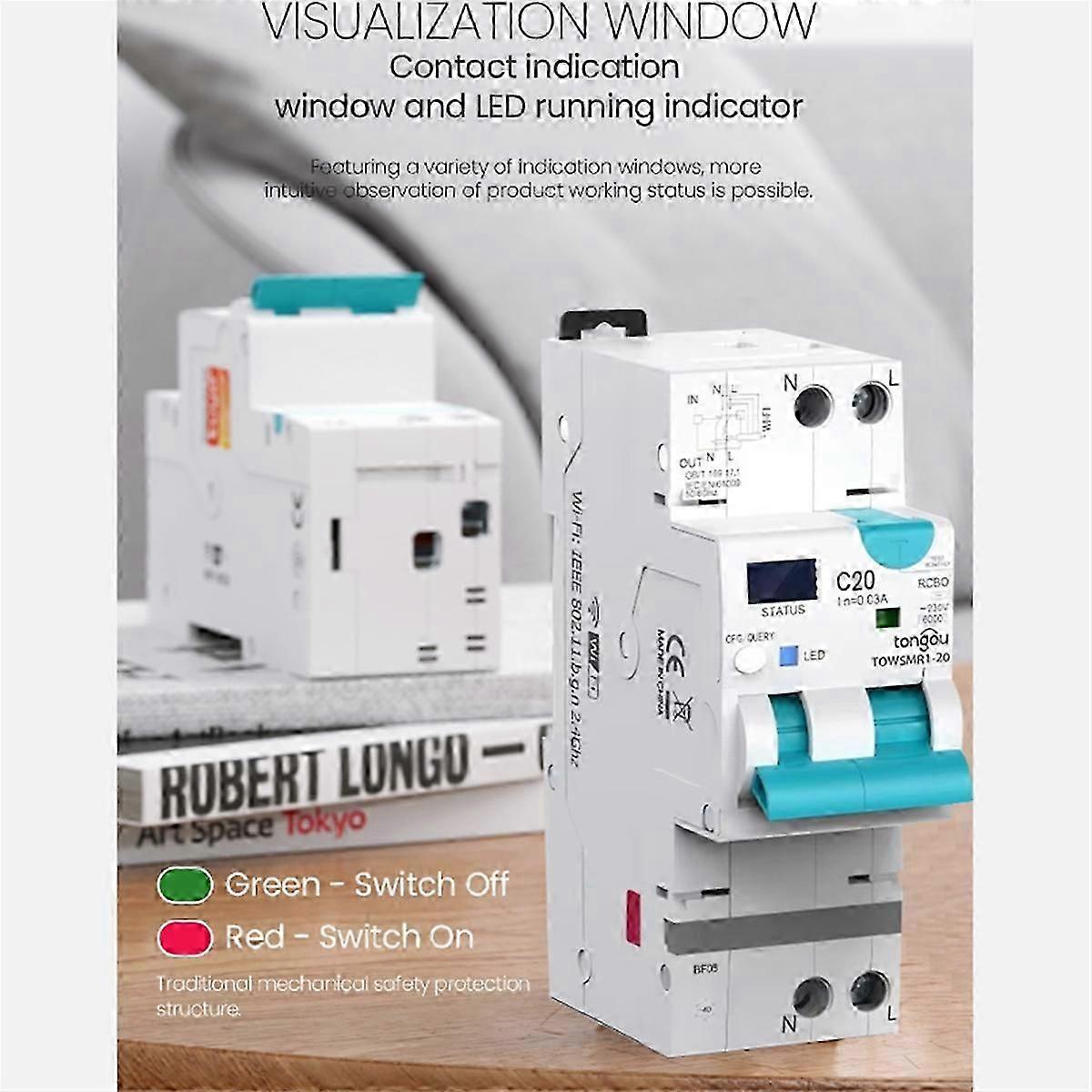 TONGOU Tuya WiFi Smart Circuit Breaker 20A-40A
