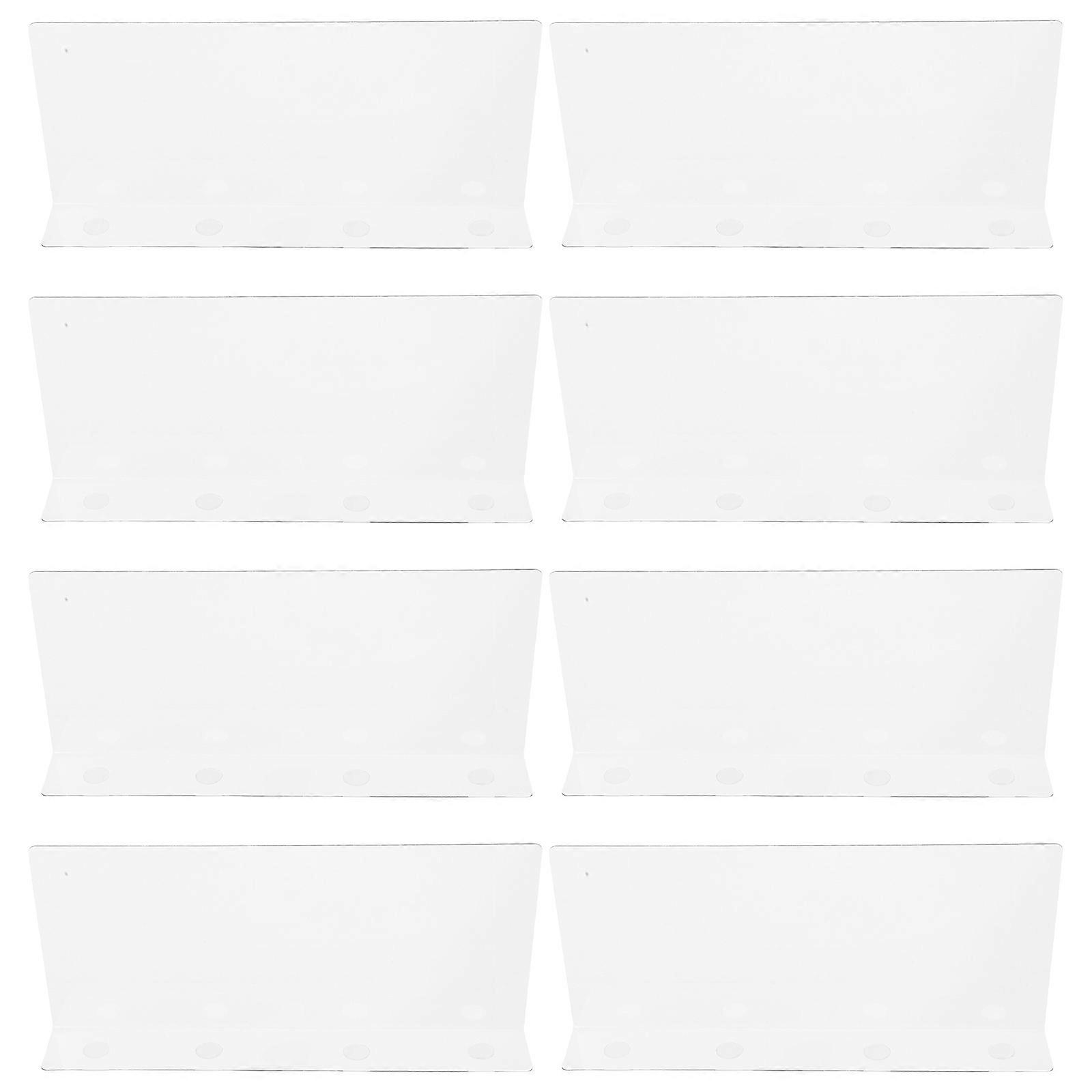 Transparent Shelf Separators For Home Organization Adjustable 28 CM Suitable For Clothing Towels Shoes And Books 8Pcs