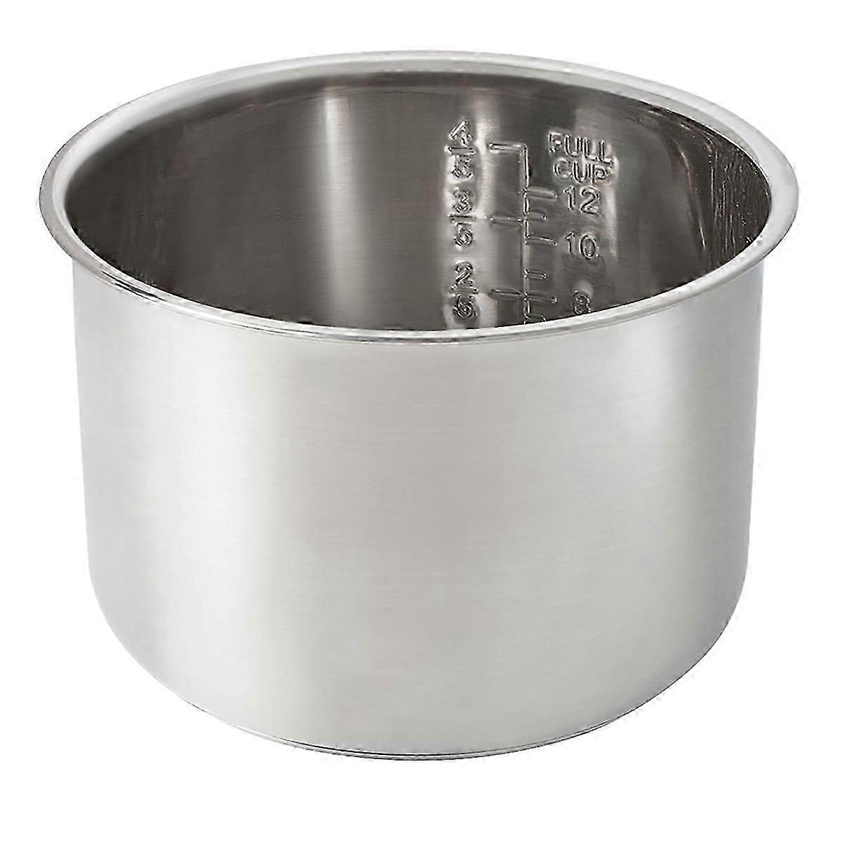 Replacement Inner Pot For Instant 6 Quart-stainless Steel Rice Cooker Pot Replacement,nonstick Repl
