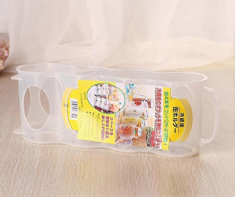4孔啤酒饮料苏打水用于饮料罐冰箱饮水瓶架冷却厨房储物盒四箱收纳盒