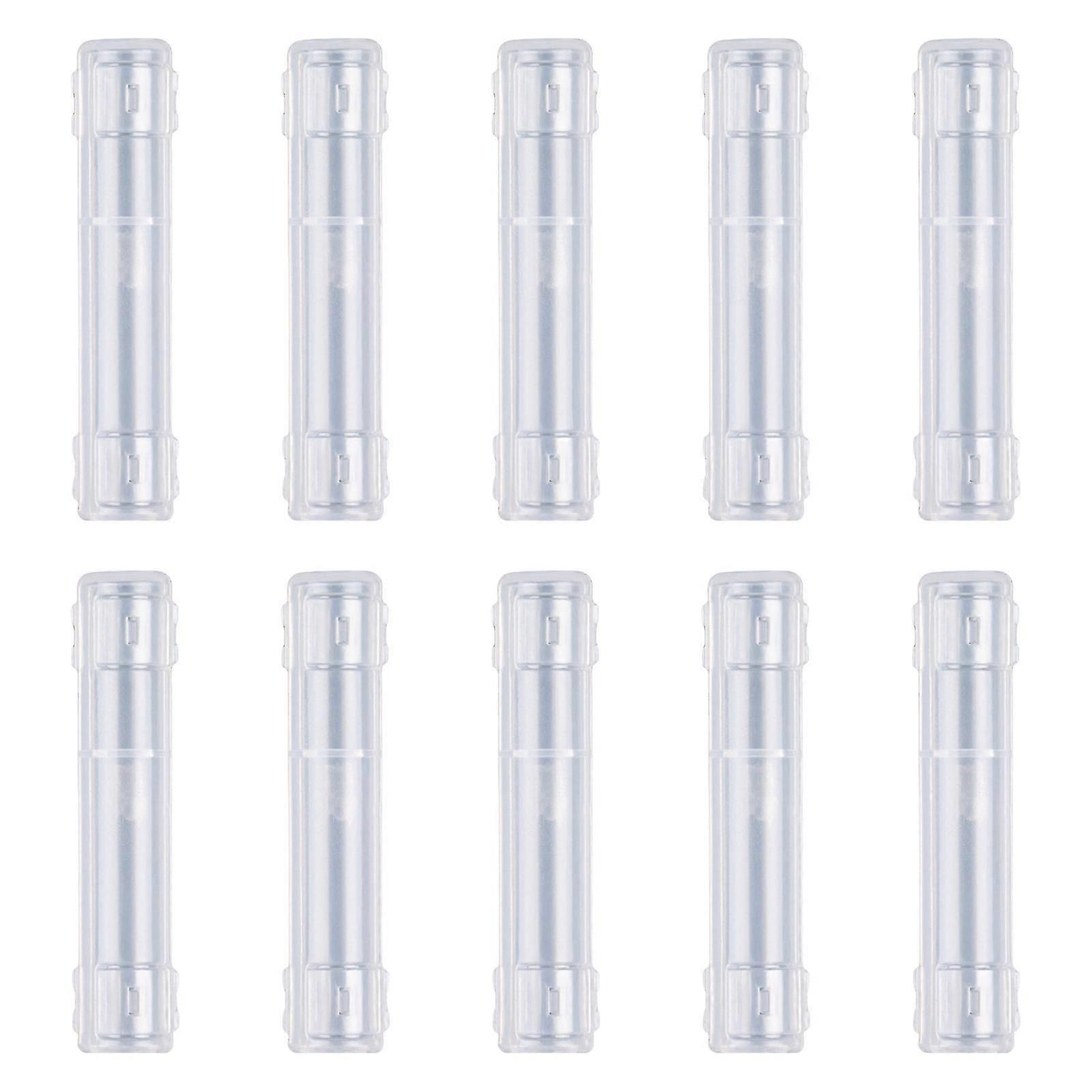 Set of 10 Transparent Makeup Brush Protectors for Safe and Tidy Storage