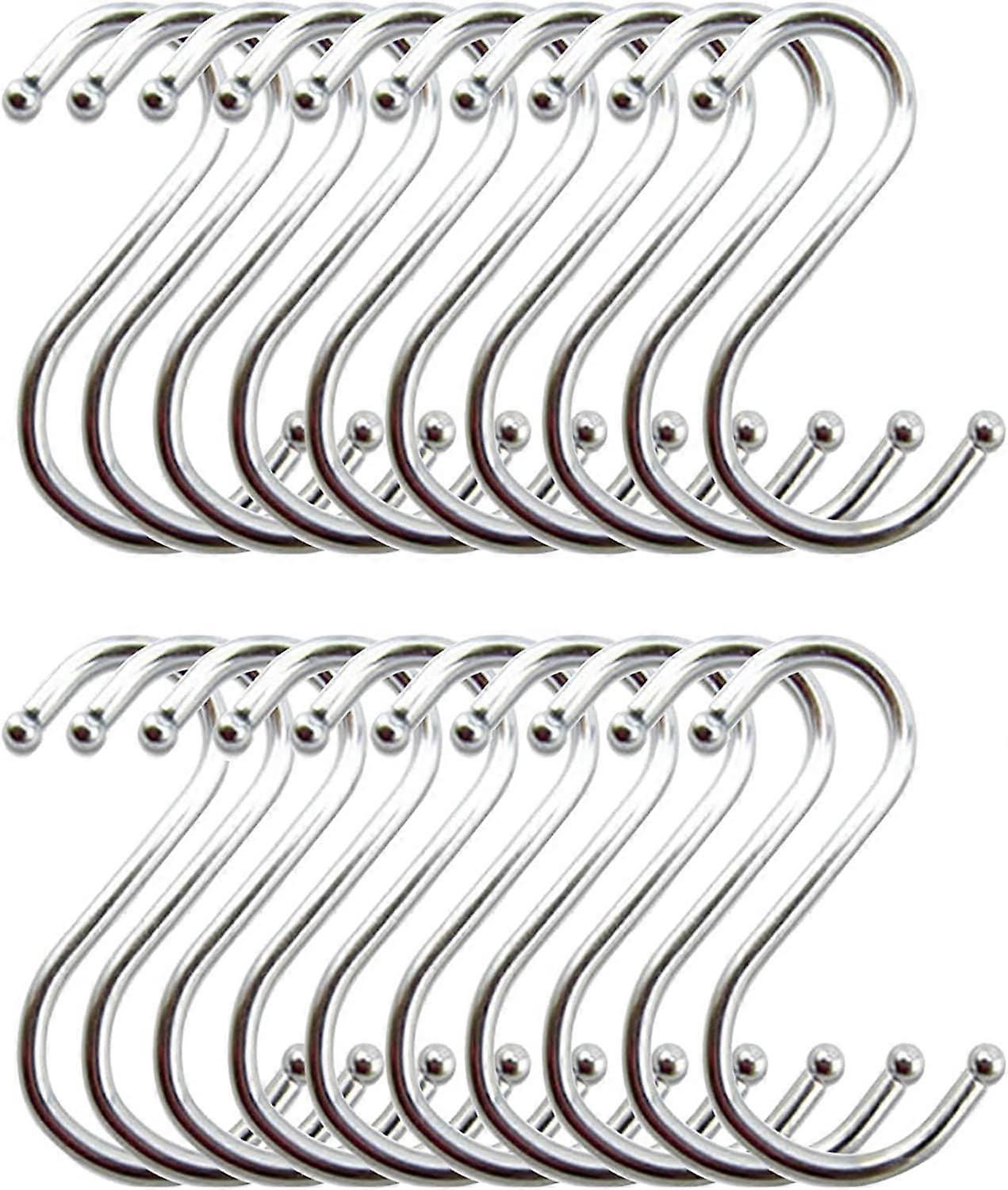 20 Pcs Stainless Steel S Hooks Kitchen Hooks S Shaped Hanging Hooks