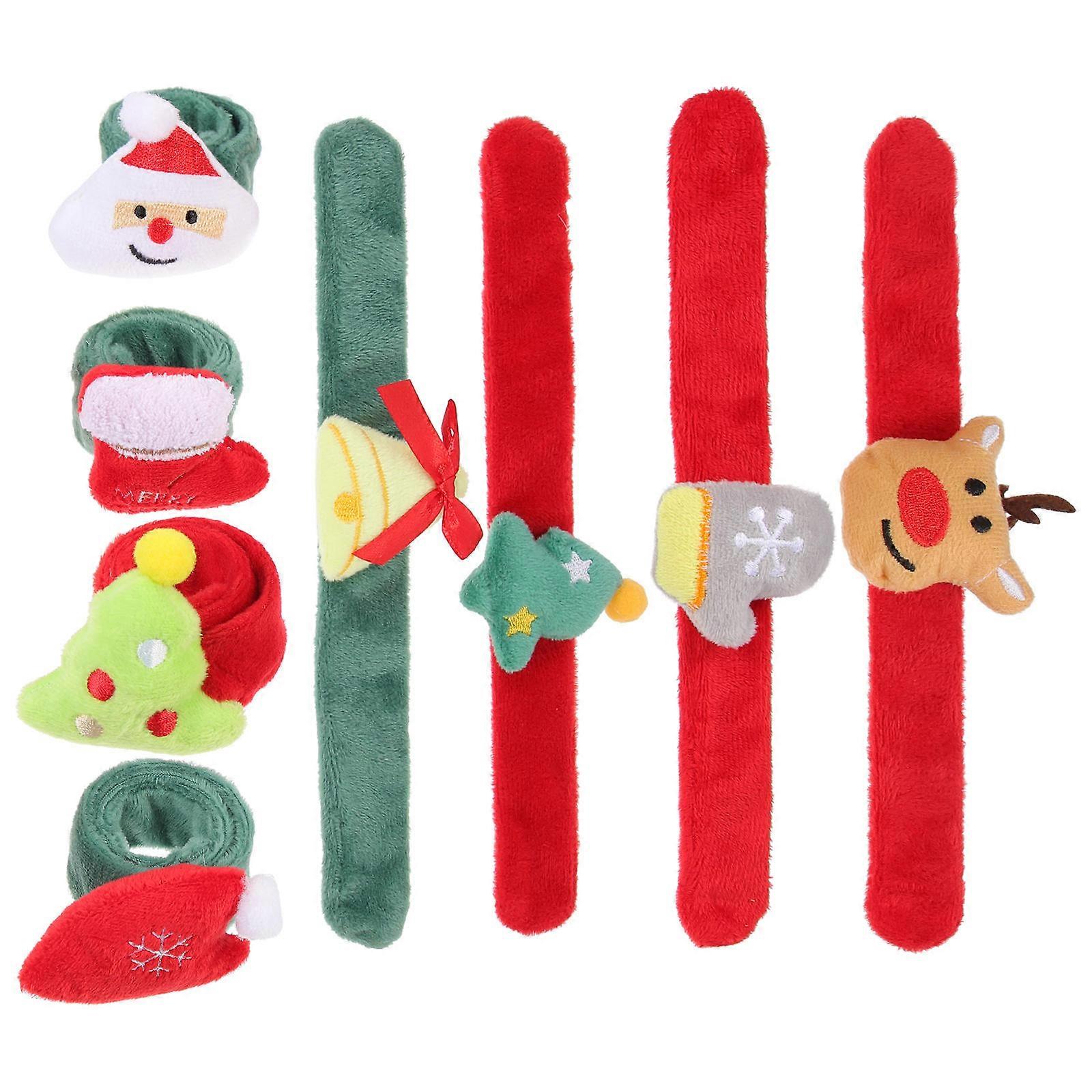 8pcs Slap Bracelets for Festival Snap Bands Party Wrist Accessories for Birthdays Christmas