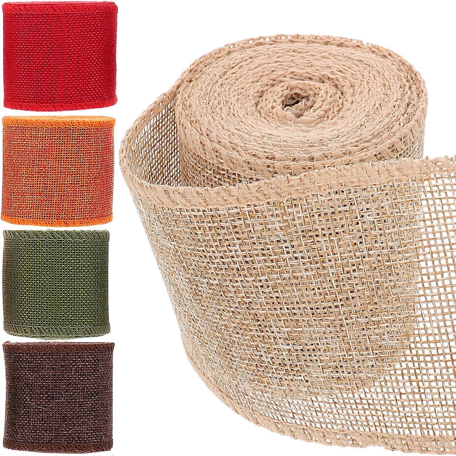 Floral Print Wired Ribbon 5 Rolls Per Set Convenient For Manual DIY Projects And Flower Packaging With Certified Material