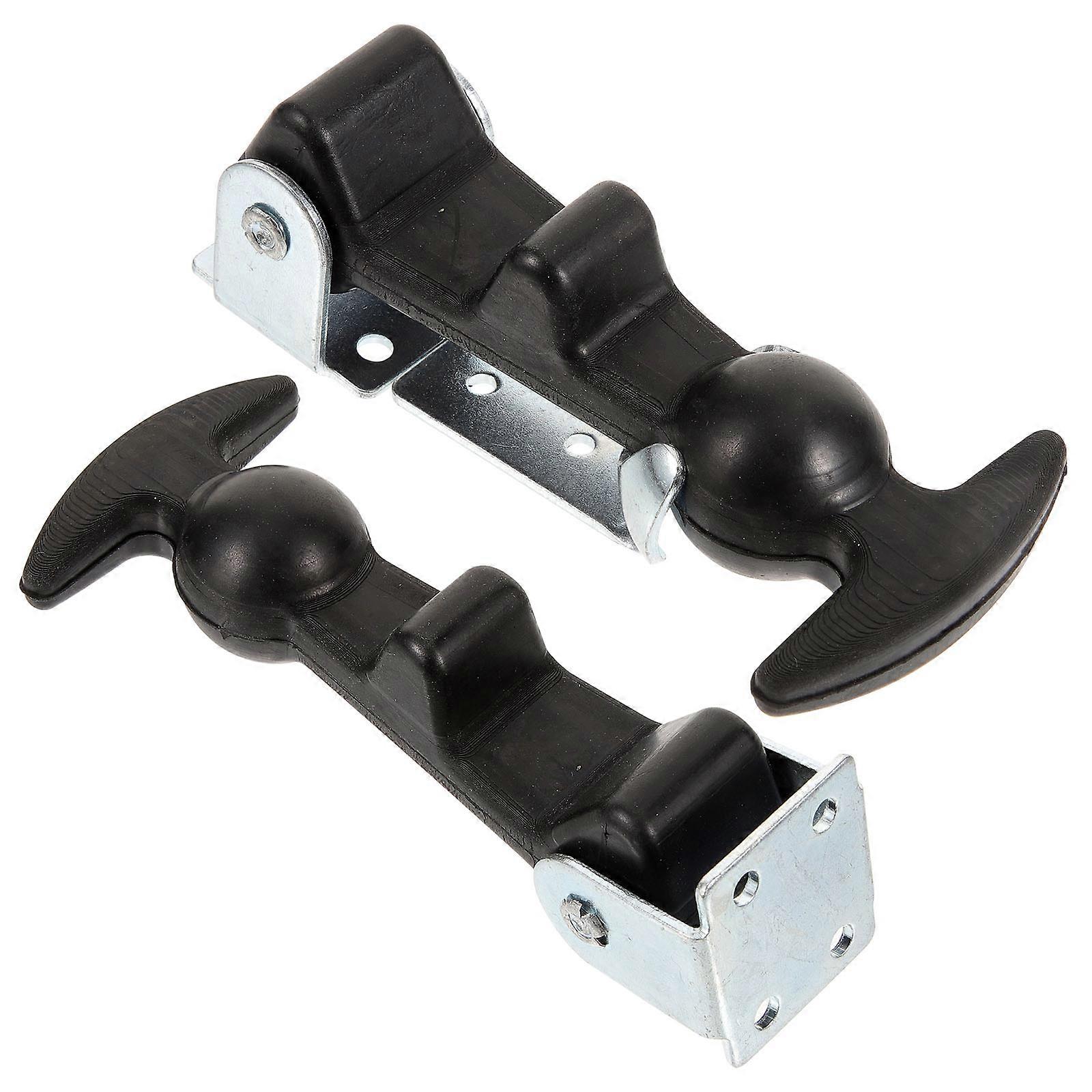Rubber Draw Latch T Handle 2Pcs Ideal For Automation Equipment With Preload Adjustment Functionality In Black