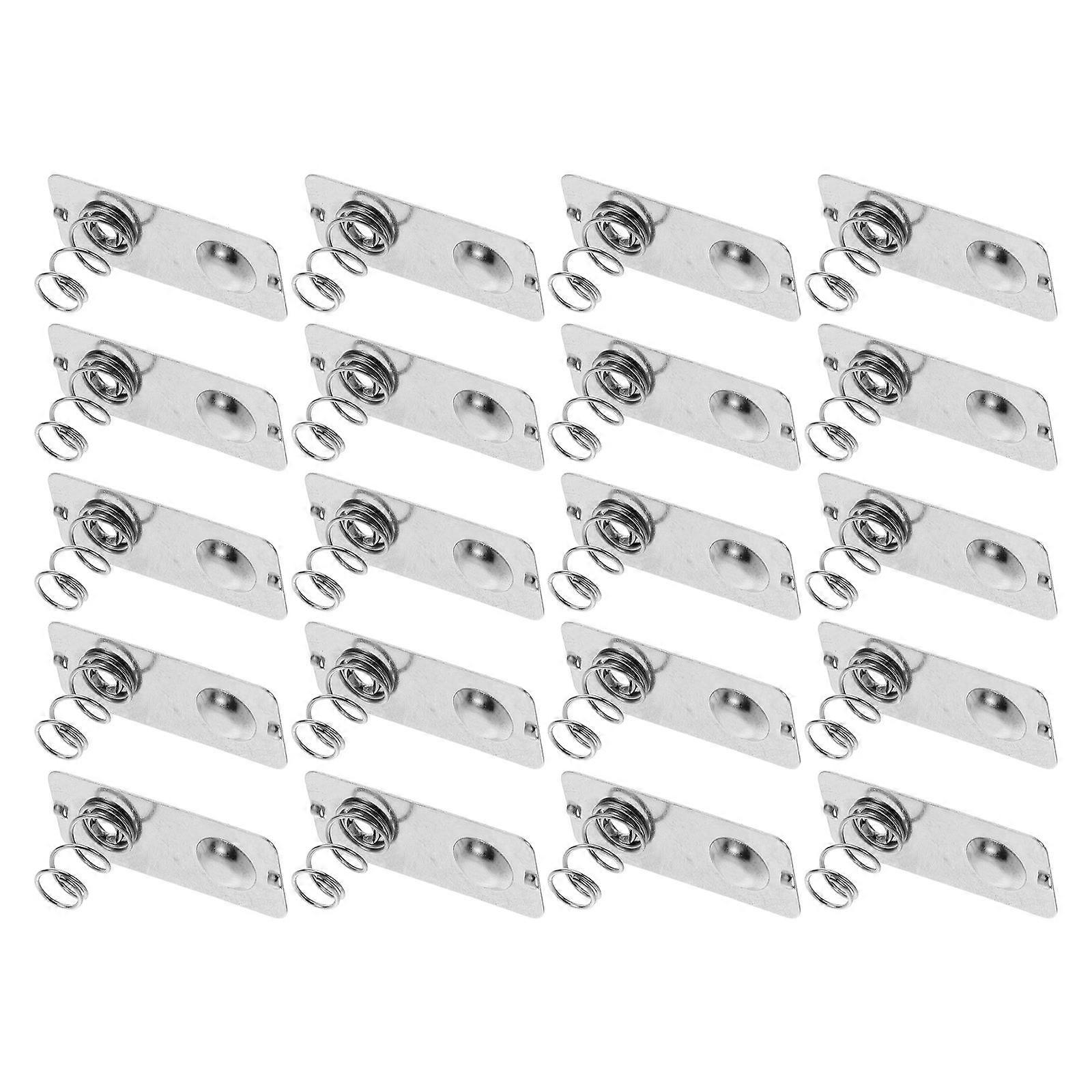 20PCS Metal Spring Contacts for AA Batteries Sturdy Battery Terminals for Remote Controls and Electronics with Efficient Conductivity and Easy