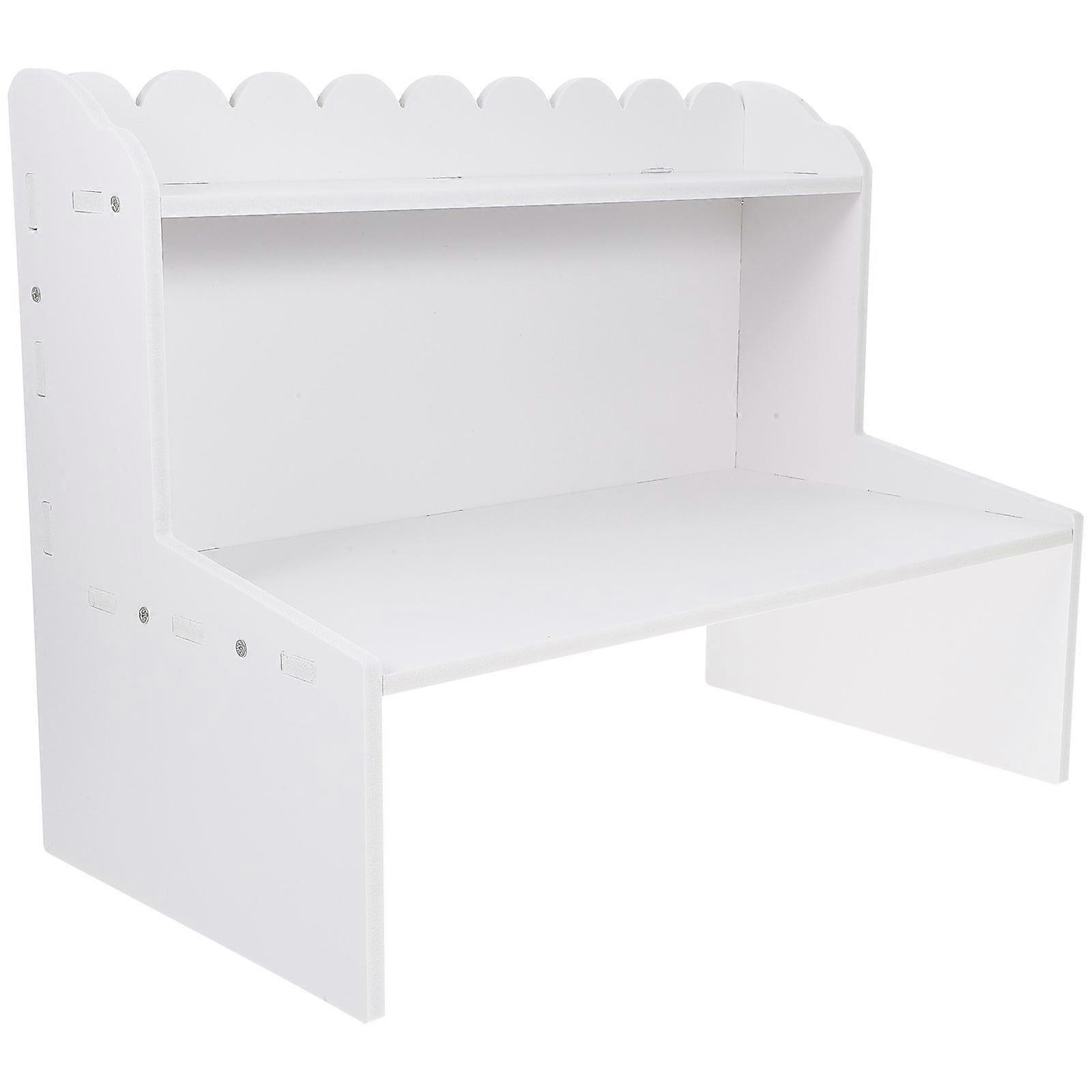 Office Desktop 2 Tier Storage Rack for Sundries Organizer and Study Room Use