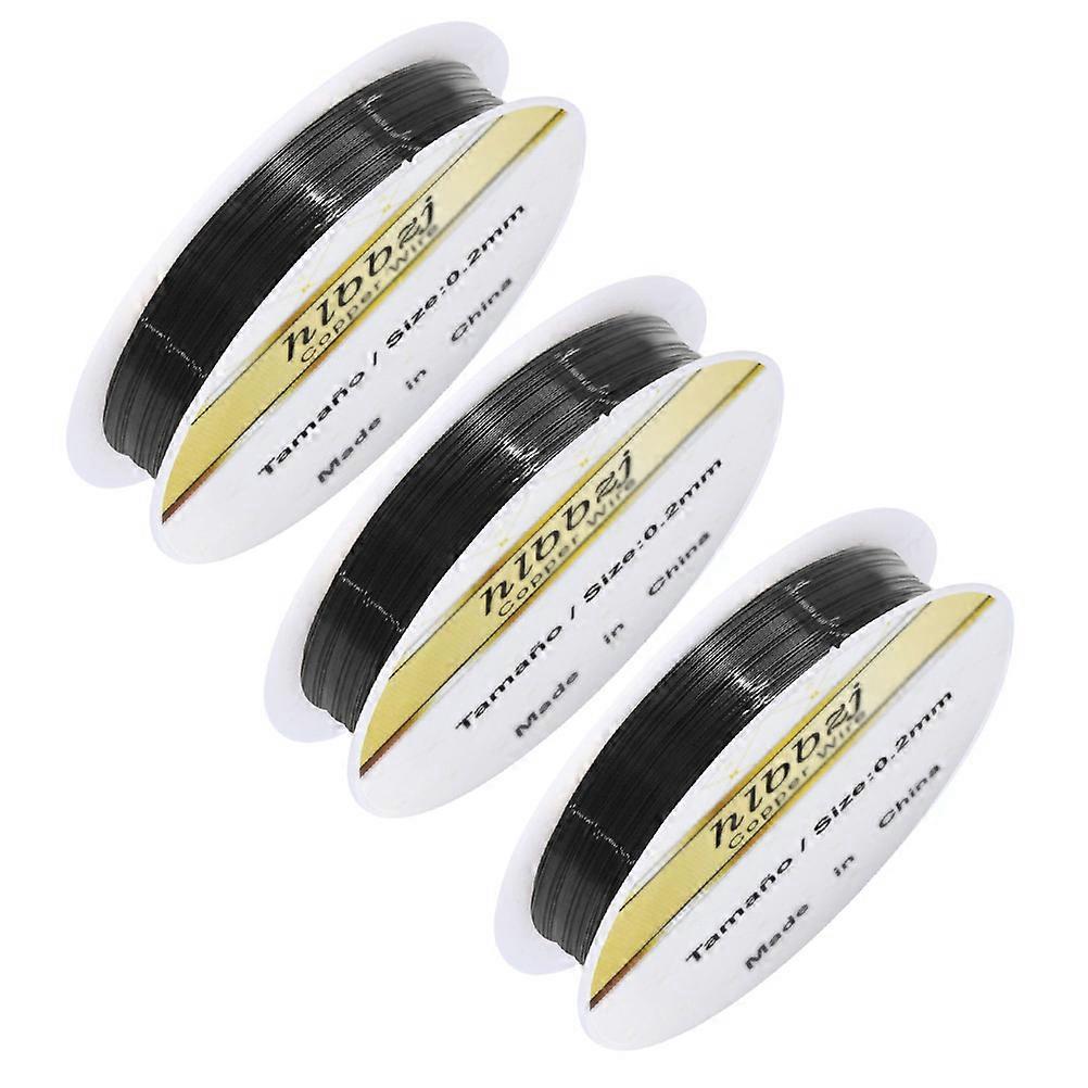 3 Rolls of Non-Discoloring Nail Striping Tape for Nail Decoration and DIY Projects in Black Color 200x0.02cm