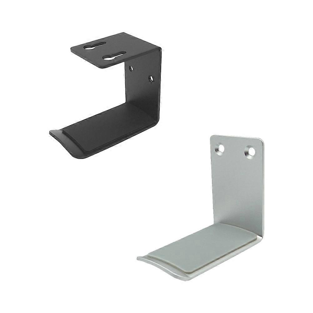 Over Ear Headphone Stand 2PCS Designed For Home Use Black Aluminum Alloy Simple Design Square Shape