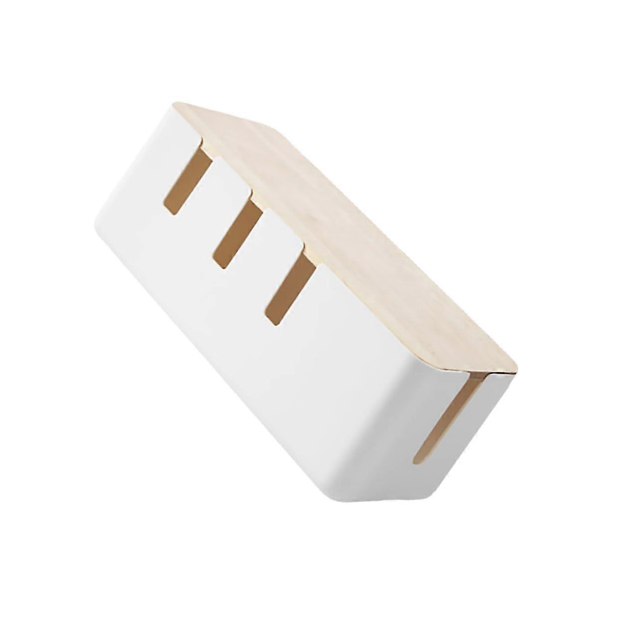 Cable Management Box for Desk - ABS Cord Organizer with Rounded Corners for Power Supplies and USB Hubs in Office and Living Room