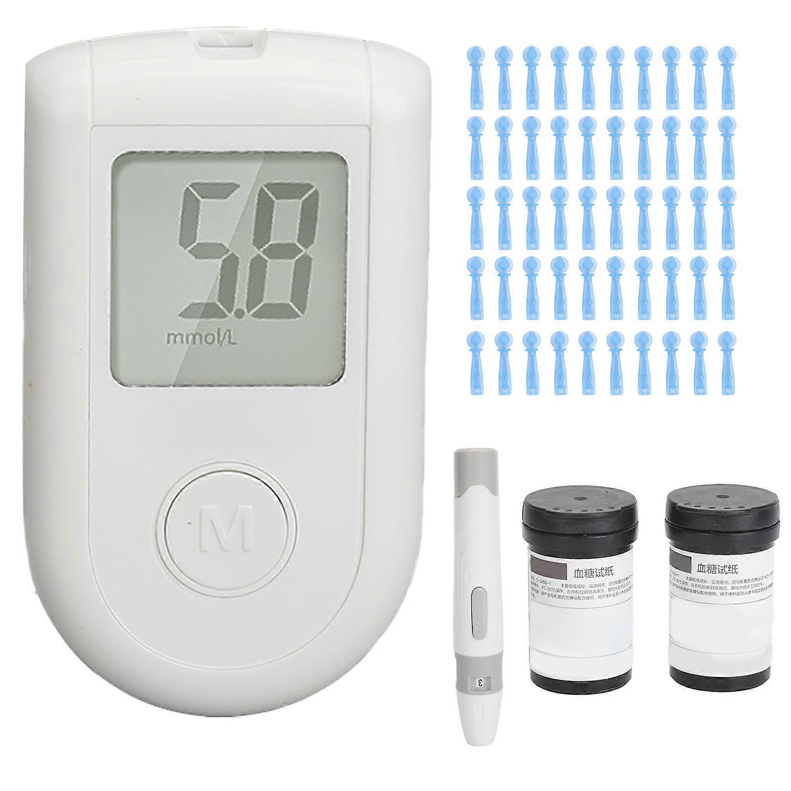 50-Strip Glucose Monitoring Kit with Lancets for Precise Blood Sugar Tests