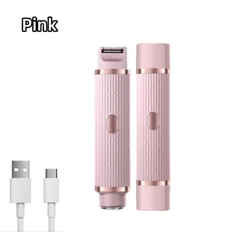 Women Electric Razor Shaver 2 in 1 Dual-Head Painless Bikini Trimmer Wet Dry Use