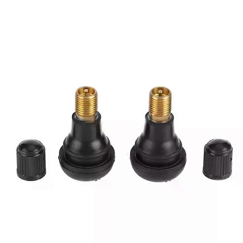 10pcs Black TR412 Valve Stems With Dust Caps with Caps Tyre Rubber Valves Car Tubeless Car Wheel Snap-in Tire Fit For ATV Moto