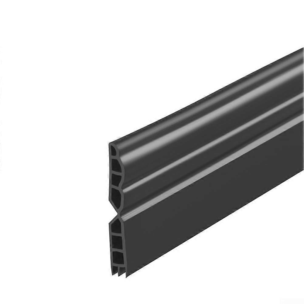 Windproof door bottom sealing strip made of TPE material for air circulation and noise reduction, easy installation, 100 cm long (black)