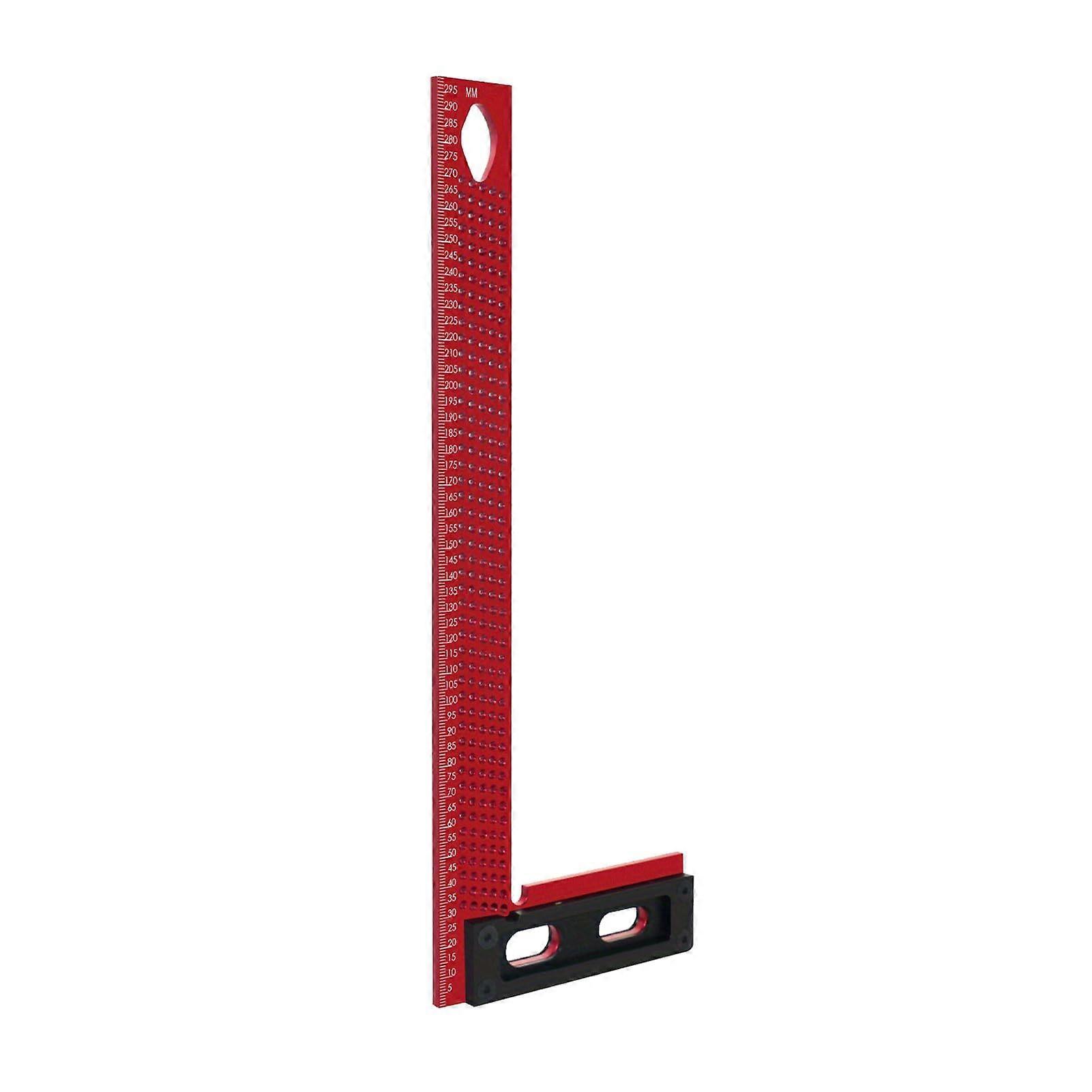 LType Aluminum Ruler, LSquare Hole Ruler, WearResistant Aluminum Alloy, 300mm