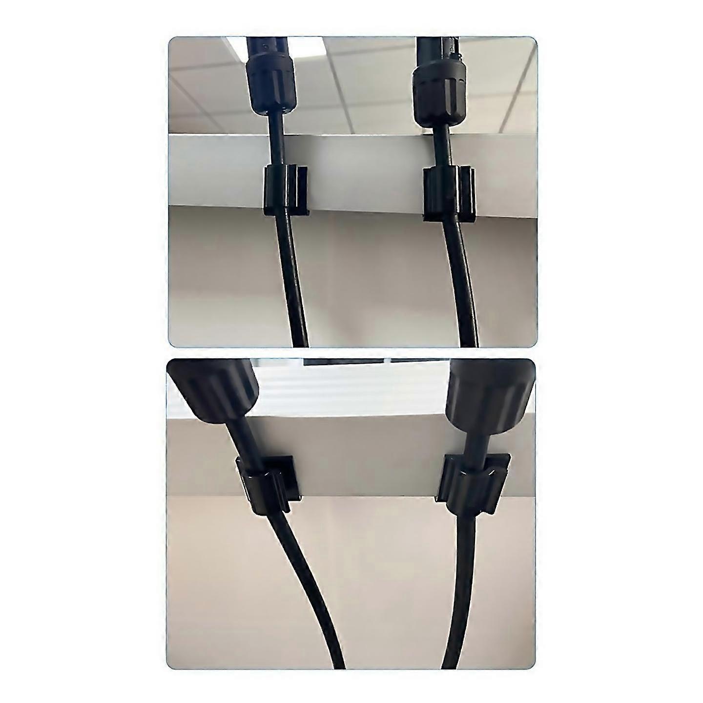 For 100pcs solar photovoltaic panel wire intersect pv cable clamp Black