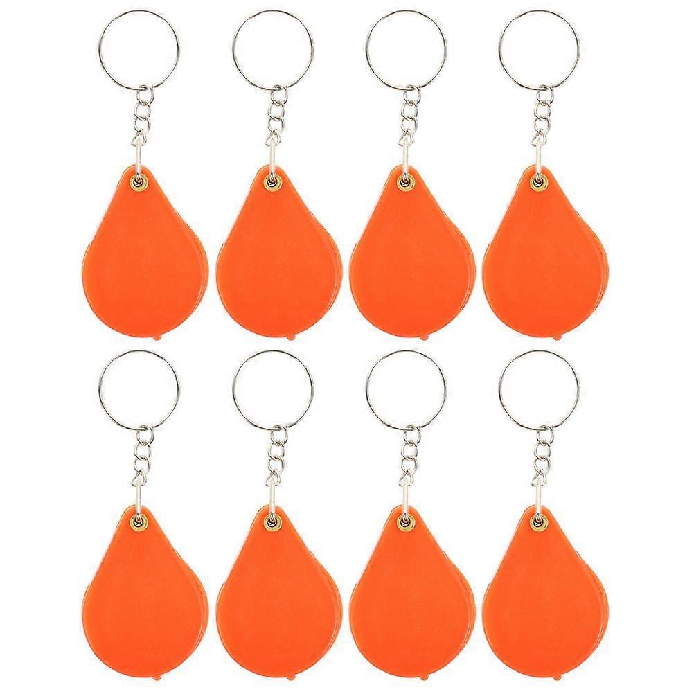 8Pcs Magnifying Glass Small Magnifier Keychain Pocket Magnifier Jewelry Checking Magnifier