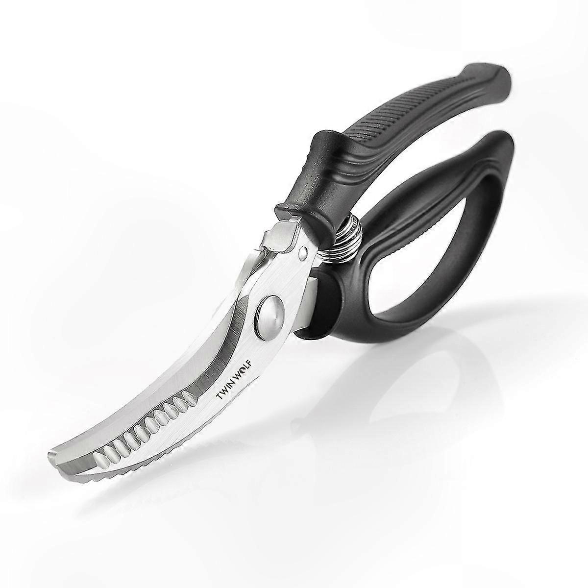 Poultry Scissors with Plastic Handles - Household Scissors Made of Stainless Steel and Plastic - Ergonomic Handles - Universal and Versatile - For Cu