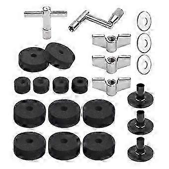 23Pcs Cymbal Replacement Accessories Drum Parts with Cymbal Stand Felts Drum Cymbal Felt Pads Inclu