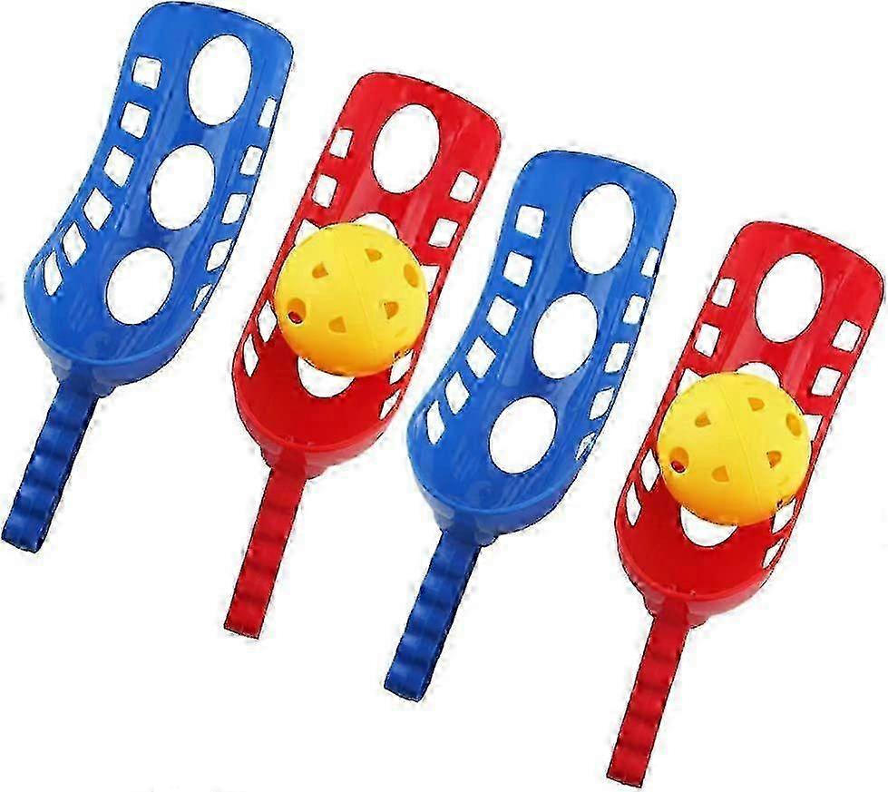 Lightweight Scoop Ball Game Set for Kids - 2 Toss and Catch Sets for Outdoor Beach Sports and Backyard Fun