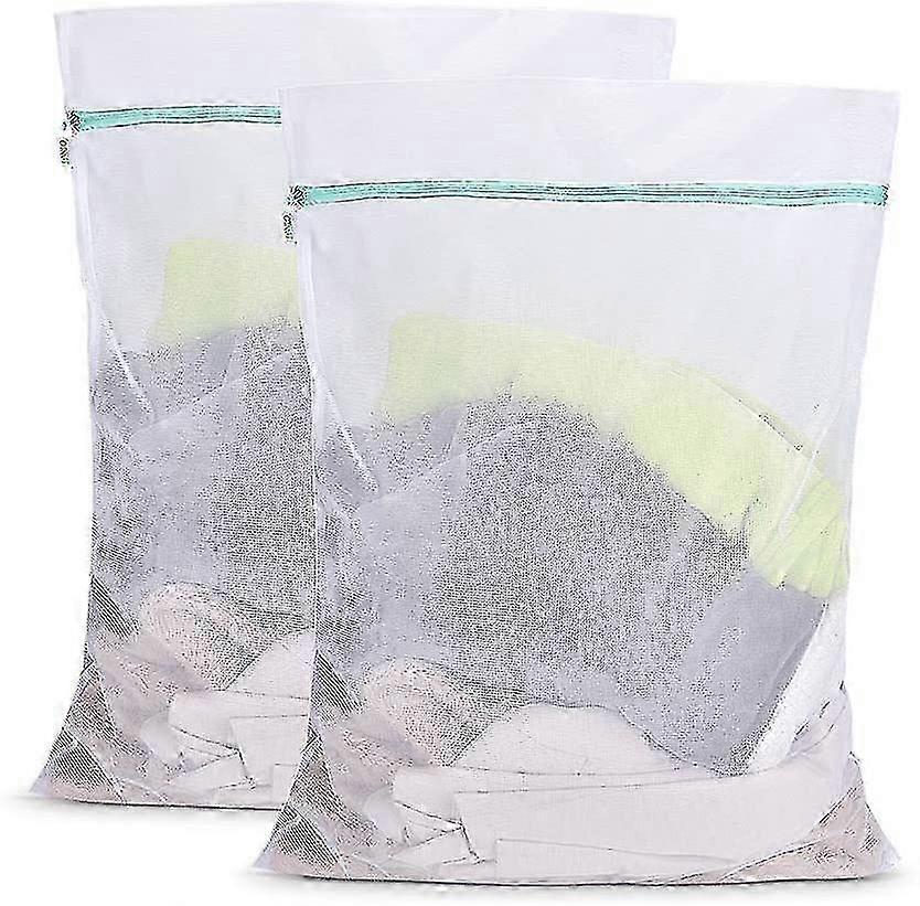 2pcs Extra Large Honeycomb Mesh Laundry Bag Net Fabric Durable 90*1...
