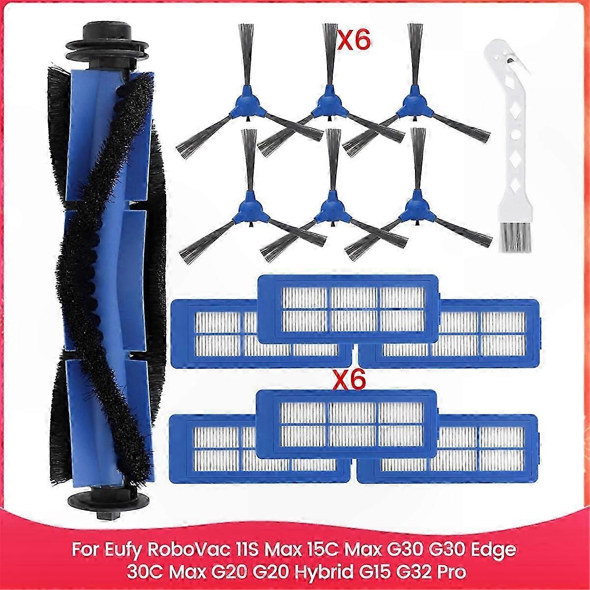 Vacuum Cleaner Accessories Kit for RoboVac Models 11S Max, 15C Max, G30 Series, and 30C Max-Compatible Replacement Parts Set