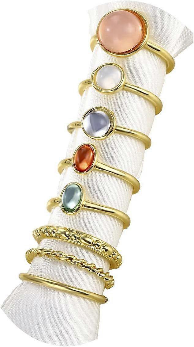8-20PCS Boho Crystal Knuckle Stacking Rings Set Gold Vintage Stackable Joint Midi Finger R