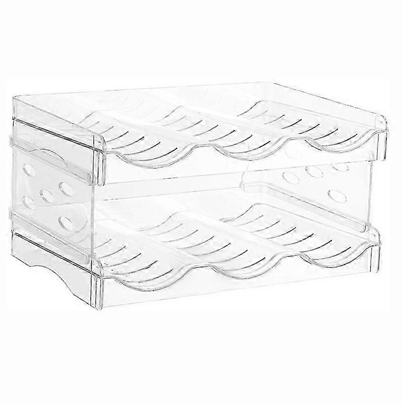 Stackable Plastic Water Bottle Holder, Wine Racks for Kitchen Fridge