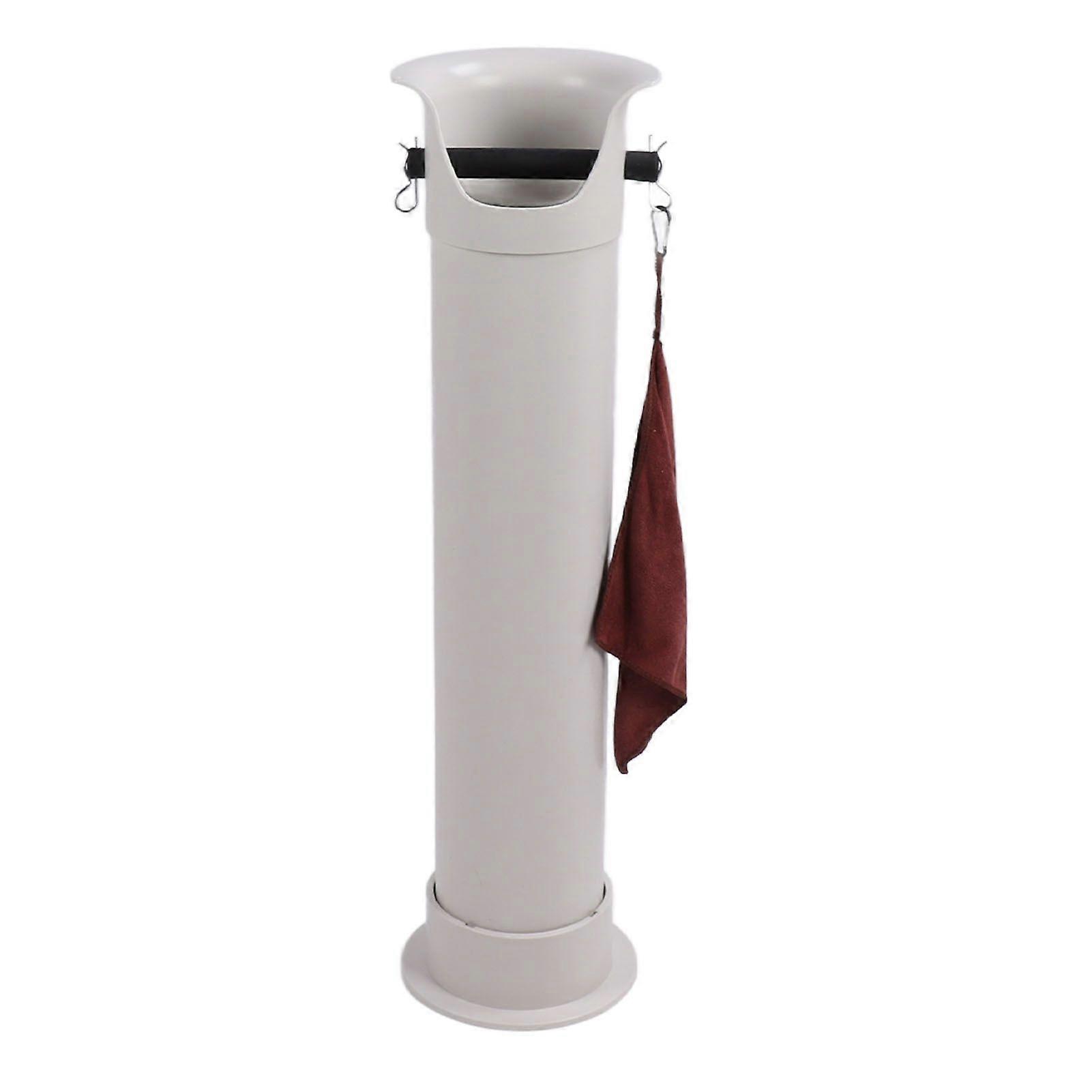 Floor Standing Coffee Grounds Bin Large Capacity Space Saving Commercial Knock Box for Coffee Shop Bar Home Kitchen White