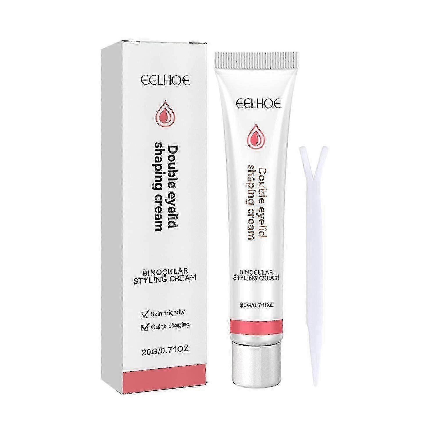 2025 EELHOE Double Eyelid Styling Cream, Natural Invisible No Trace Swelling Eye Puffs Double Magnifying