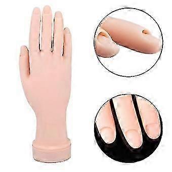 Bendable Table Mount Soft Manicure Practice Model Nail Art Training Positionable Faux Hand