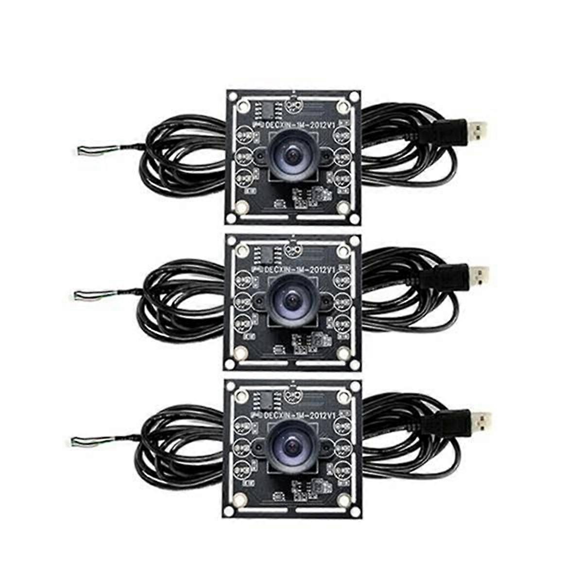 3Pcs 100 Degree Camera Module 1MP OV9732 1280x720 USB Free Driver Manual Focus,with 1 Meter Cable for WinXP/7/8/10