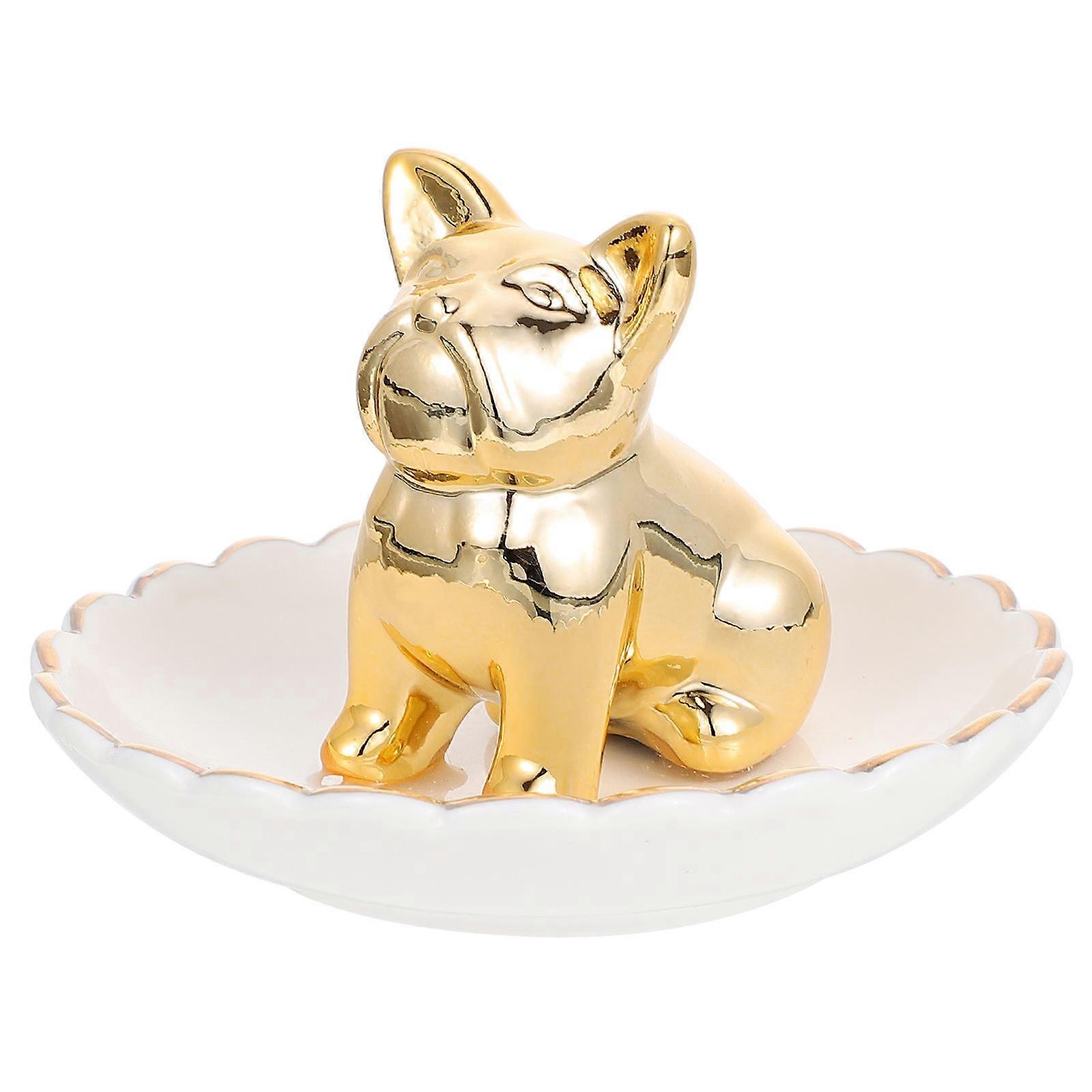 Terrier Jewelry Dish for Storage 1Pcs Ceramic Ring Tray