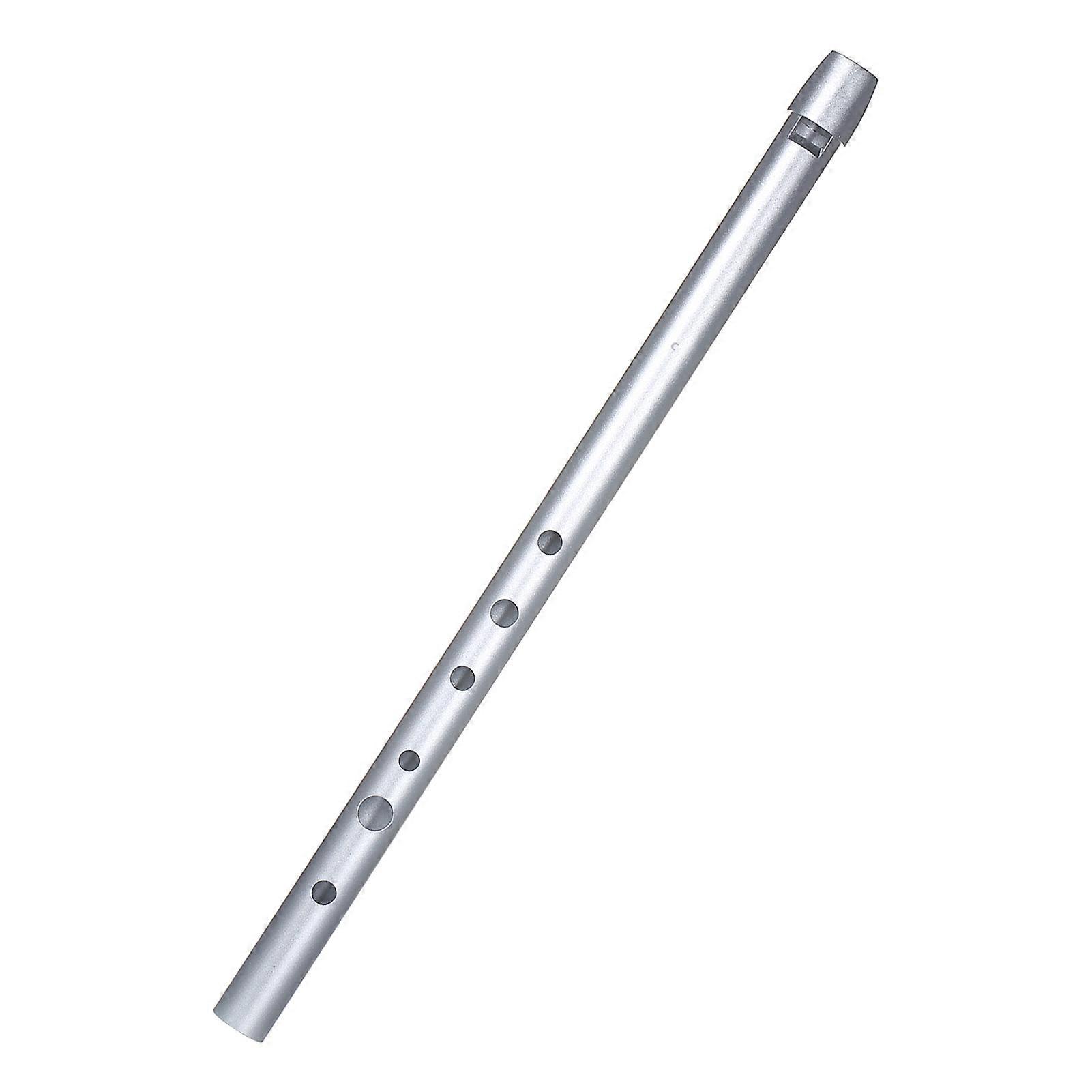 Irish Tin Penny Whistle 6-Hole Flute Key of C 12.99x0.67in Aluminum