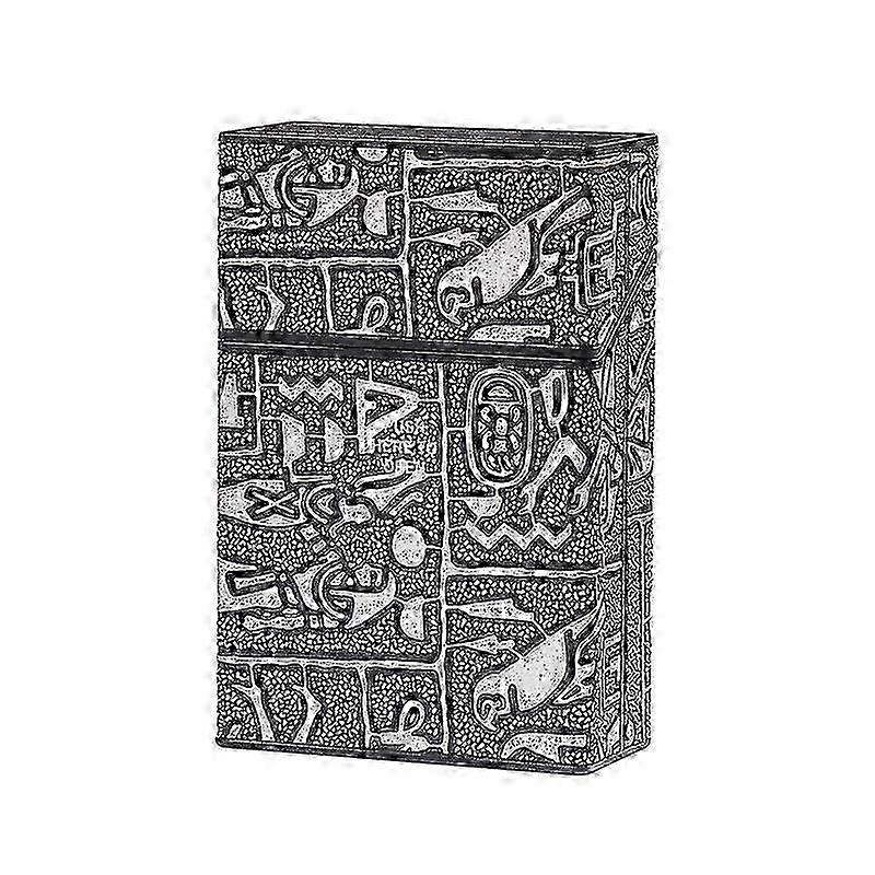 20 Pcs Plastic Cigarette Case Men's Creative Retro Egyptian Pattern Can Be Wrapped In Thick Cigarette Boxes Pressure-Proof Portable