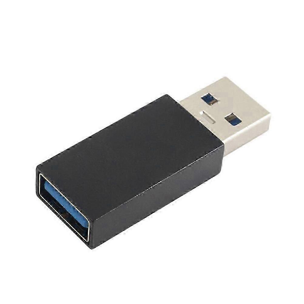 USB-stik 2stk USB han til USB kvindelige forlængerkabel adapter til computerbrug sort aluminiumslegering skal