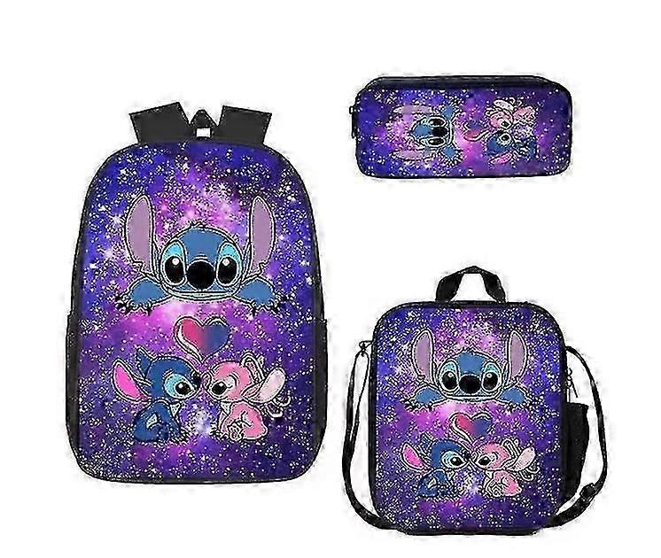 Stitch kolmiosainen koululaukkureppu