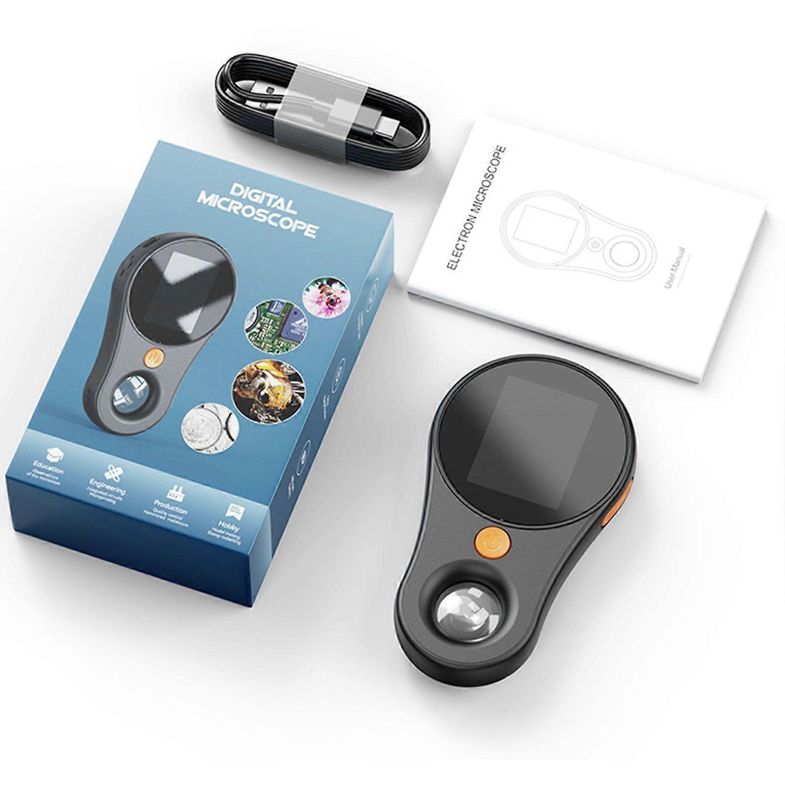 Handheld Digital Microscope 500X Magnification 2MP 1920x1080P HD Photo and Video Microscope for Kids and Adults Black