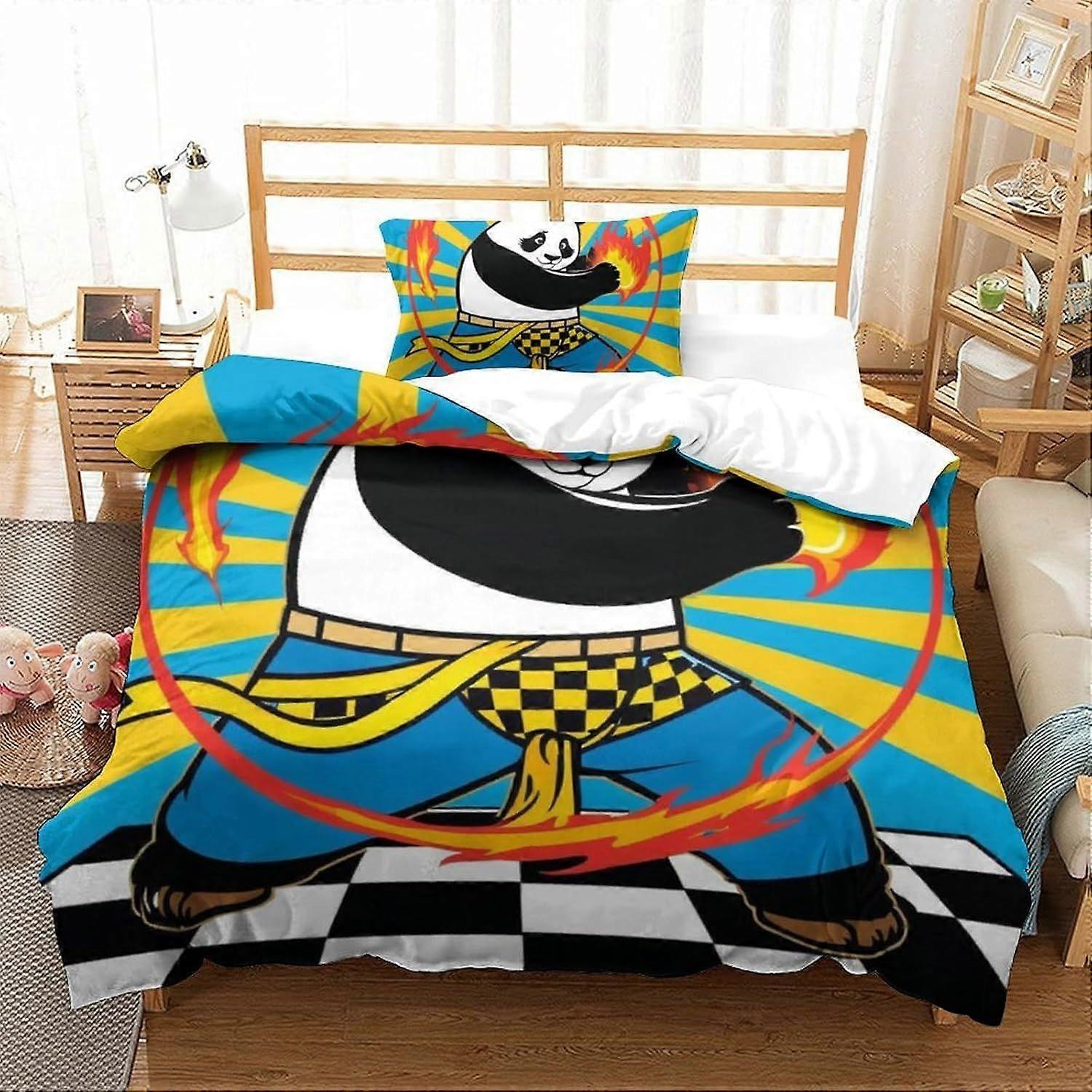 Cartoon 3D Three-dimensional Digital Print Duvet Cover Bedding, 3 Piece Set Piece Quilt Cover Piece Matching Pillowcase with Zipper Closure Soft Micro