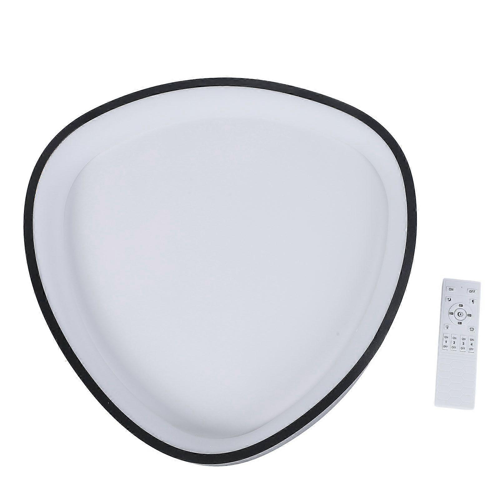 Ceiling Light Modern Dimmable Minimalist 3 Color Temperature Oval Triangle LED Flush Mount Ceiling Light with Remote Controlfor Bedroom Black