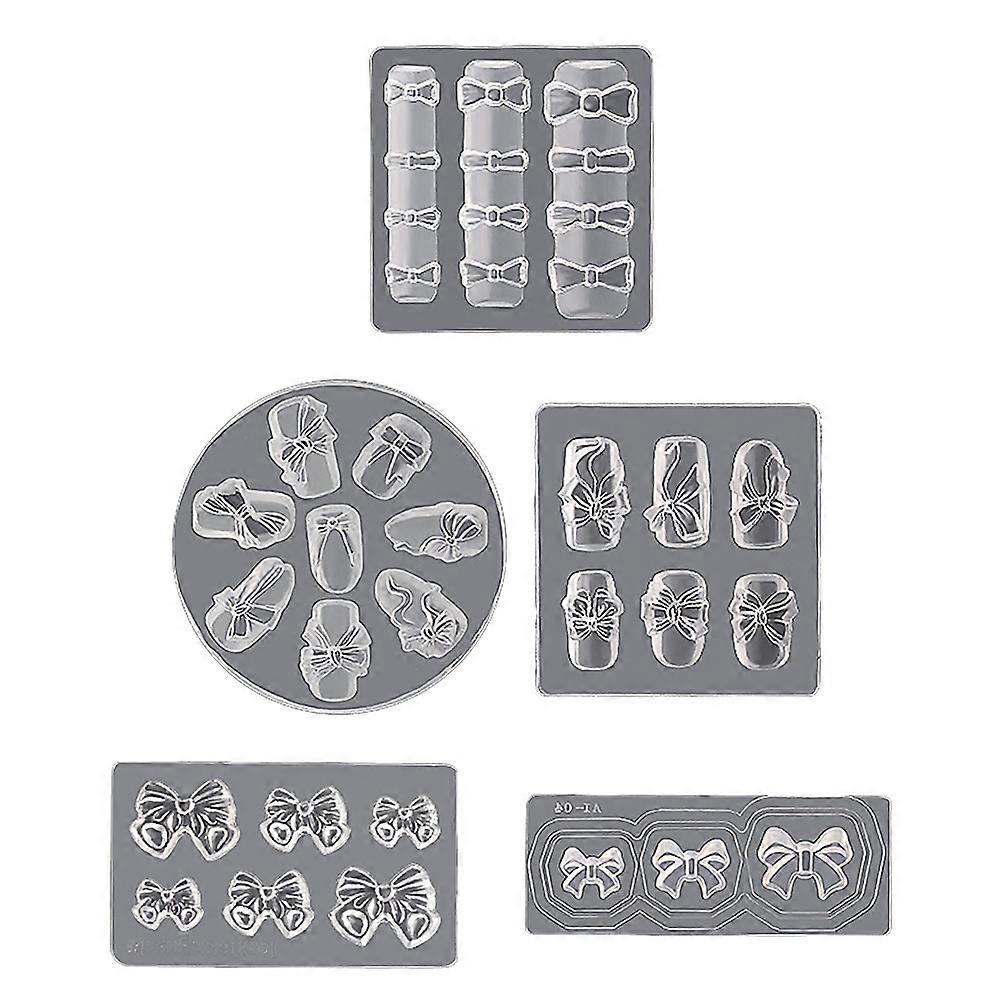 Nail Mold Manicure Molds for DIY Use Silicone Molds 5Pcs Nail Art