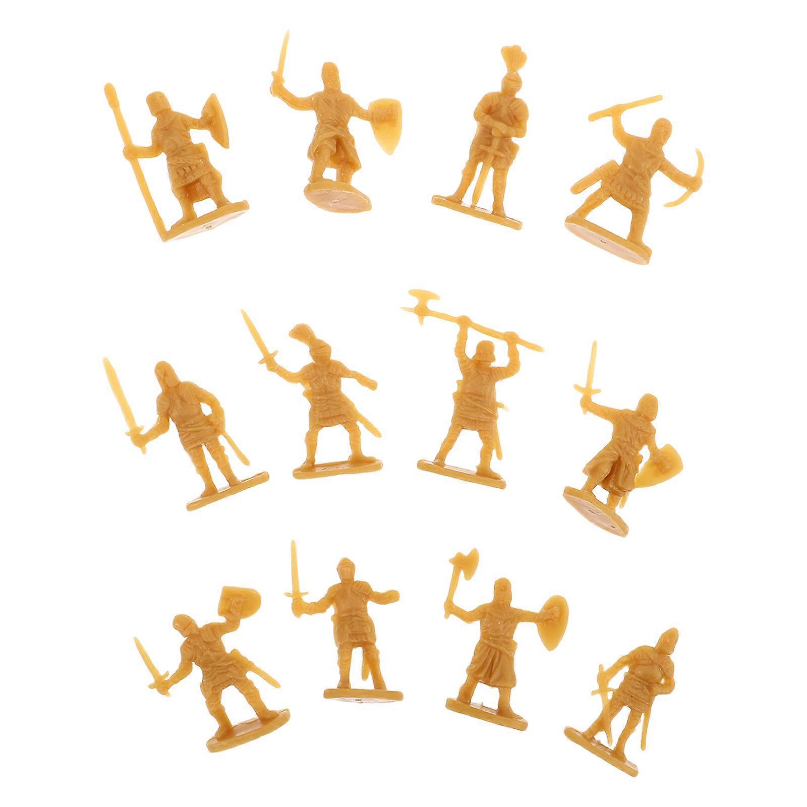 Medieval Figurines 200Set Army Playset For Gaming And Home Decoration Golden Miniature Design