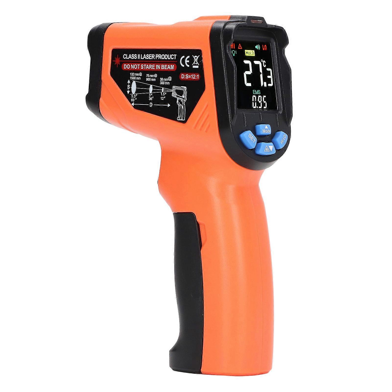Thermomètre infrarouge numérique industriel haute précision, pistolet de mesure de la température de l'eau et de l'huile