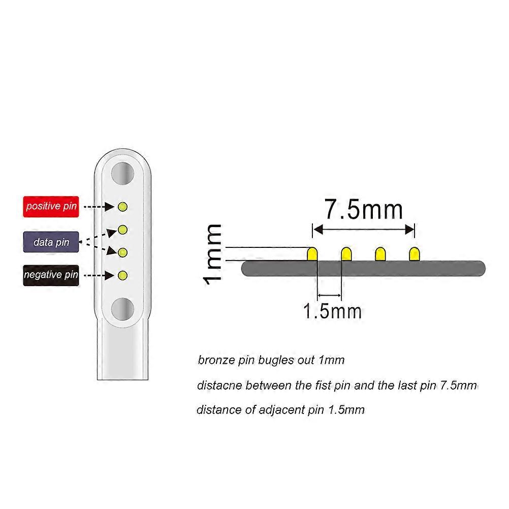 USB Smart Watch Charging Cable Magnetic Charging Compatible with Gt88