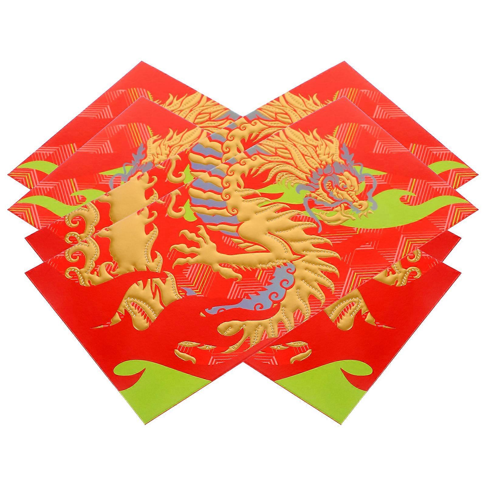 Chinese Red Envelope Dragon Pattern for Festive Use 20Pcs