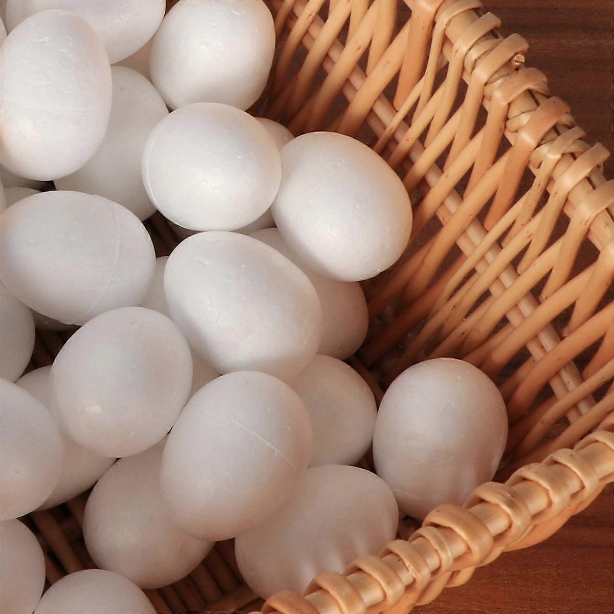White DIY Egg Solid Egg for Decor 200Pcs Painting Easter Craft