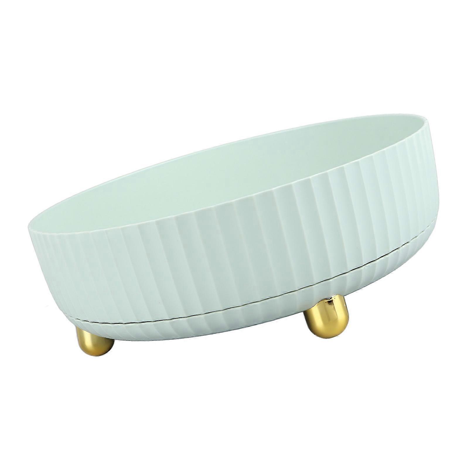 Rotatable Plastic Storage Tray 11.02x3.94x3.15in Large Light Green