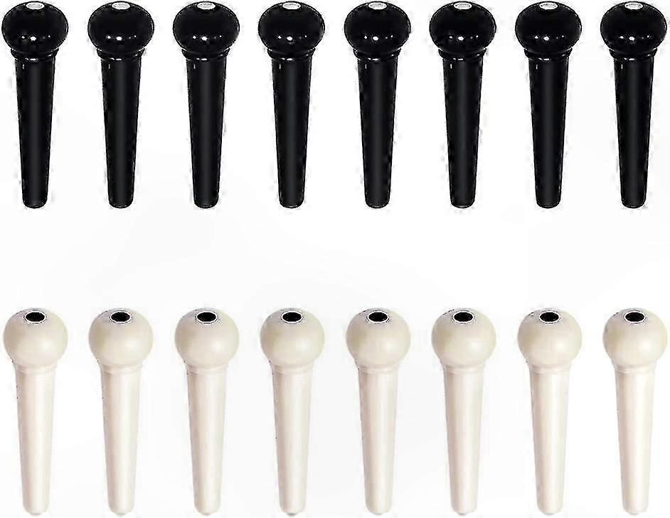 Replacement Set for Acoustic Guitar Bridge Pins and String Pegs, 16-Pack