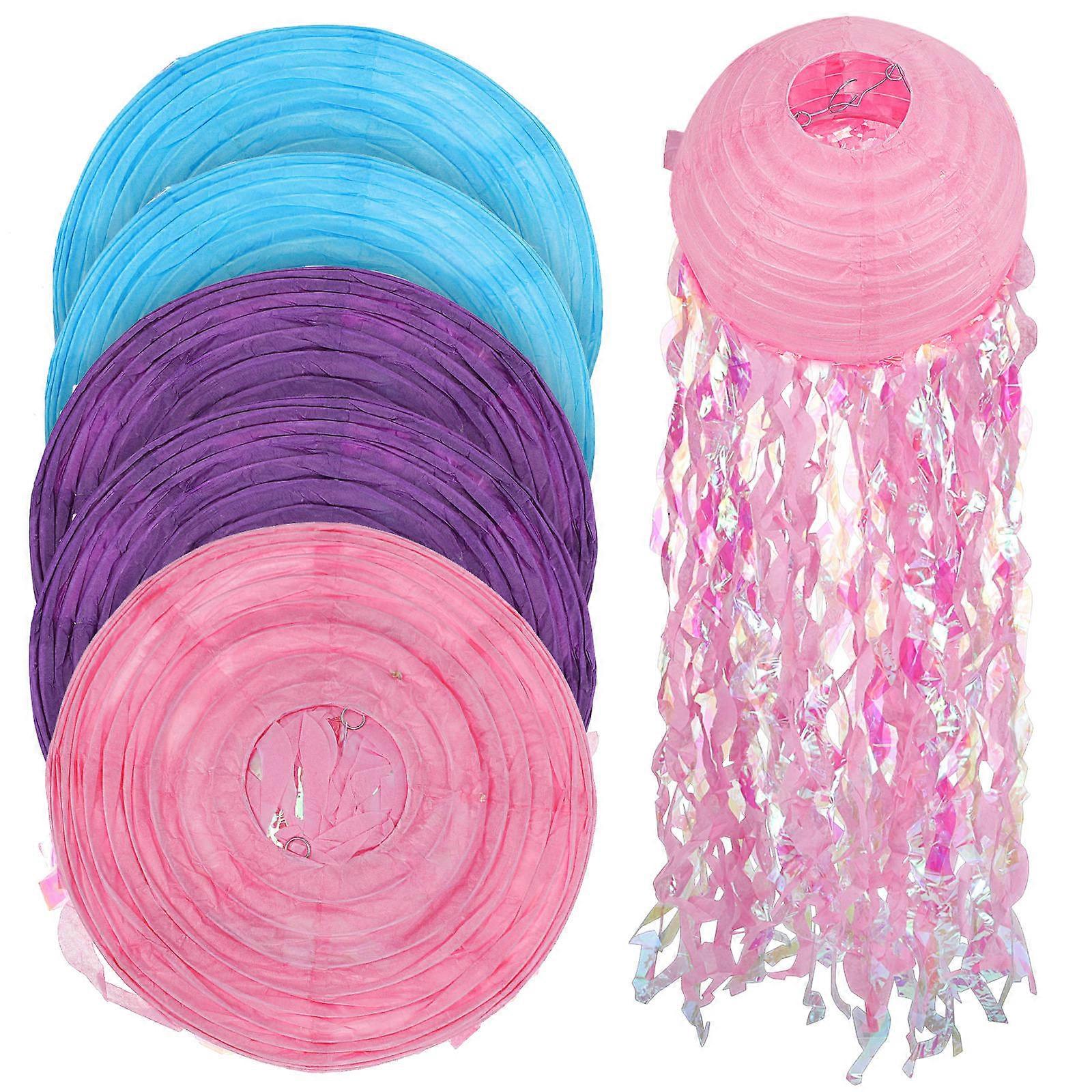 Decorative Paper Lanterns Jellyfish Lantern For Home Parties Weddings Festivals 6Pcs