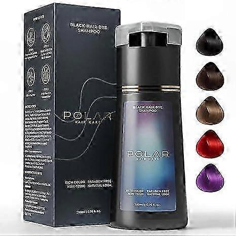 Natural Hair Color Shampoo for Gray Coverage, Instant Dye Formula Suitable for Women & Men, Gentle Haircare Solution